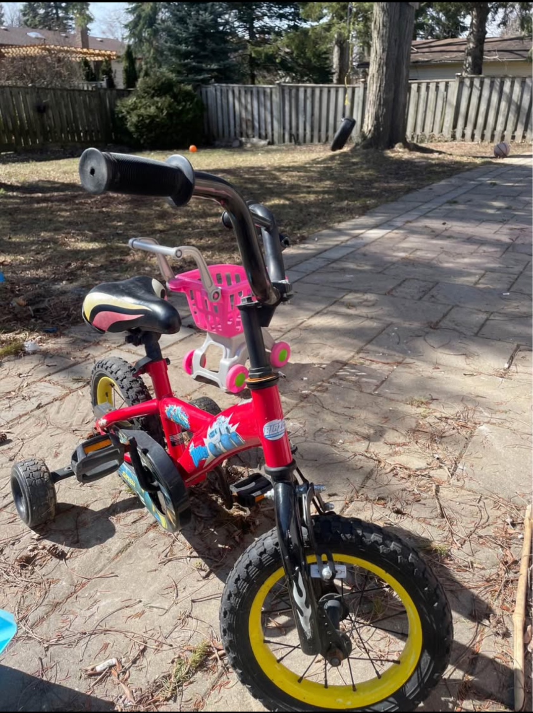 Kids' Bike - Red with Training Wheels