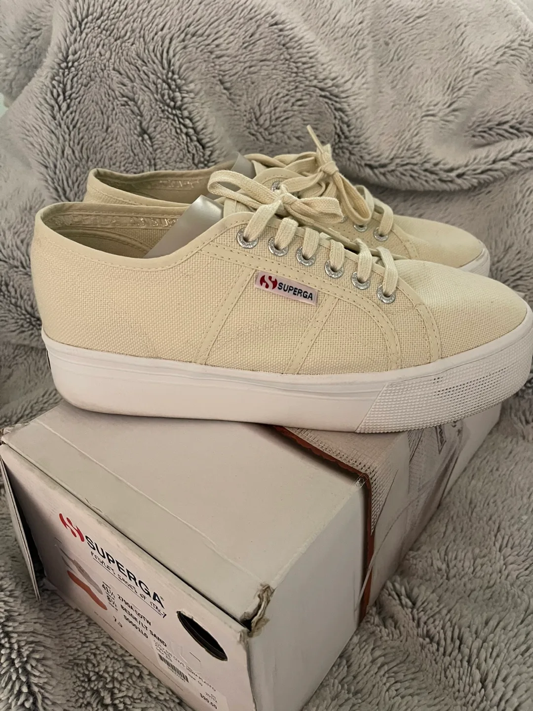 Superga Cotu Platform Sneakers - Beige