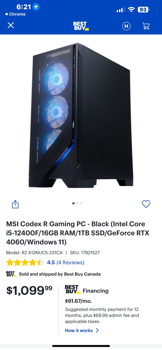 MSI Codex R Gaming PC - Black