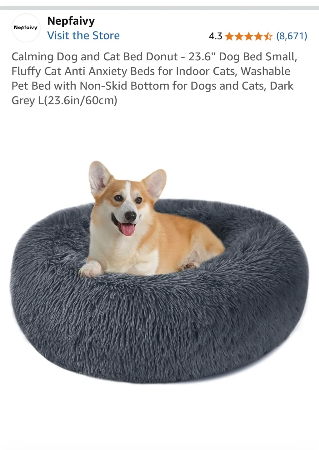 Dog / Cat Plush Donut Bed thumbnail