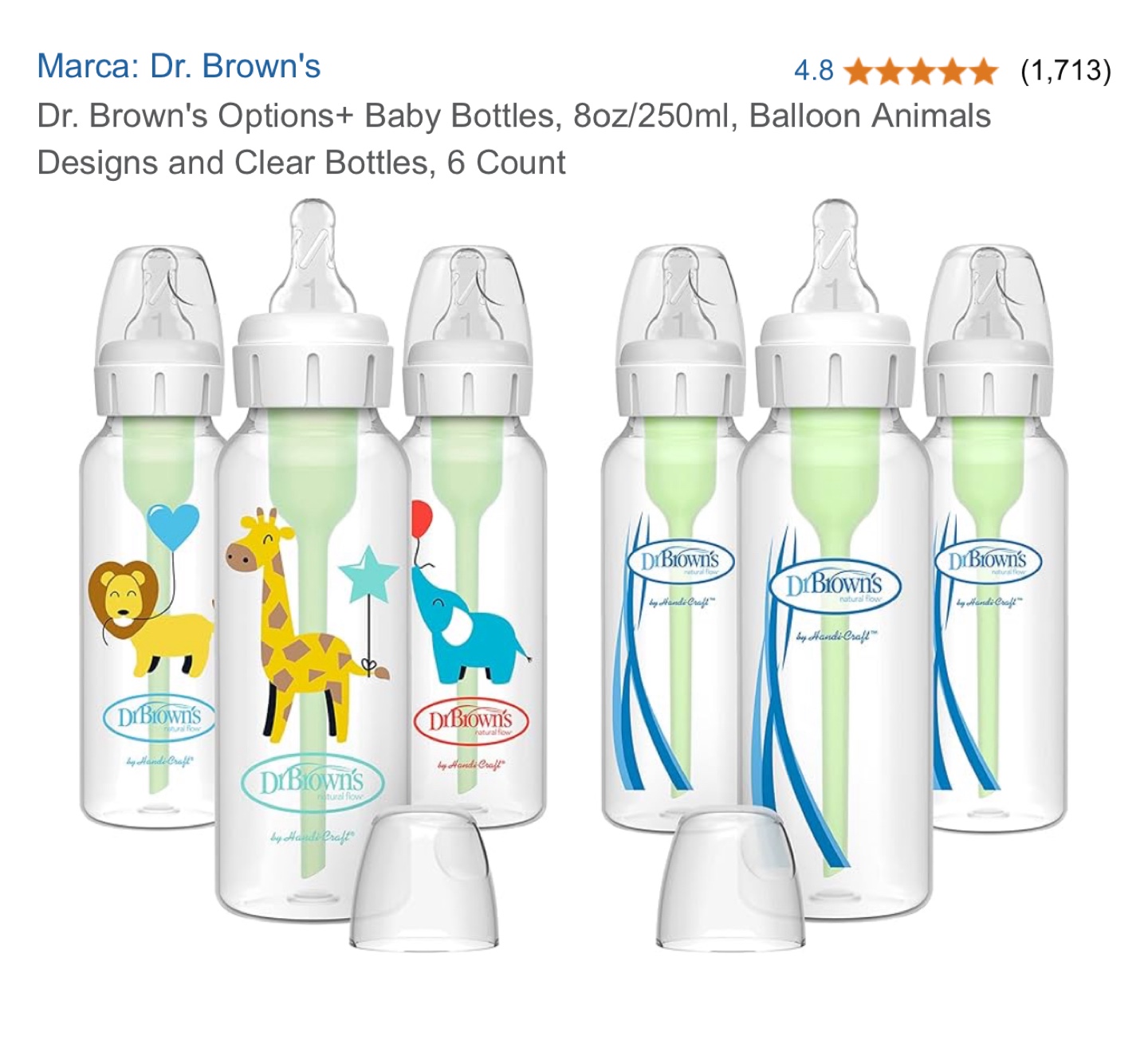 Dr. Brown's Options+ Baby Bottles - Balloon Animals Design