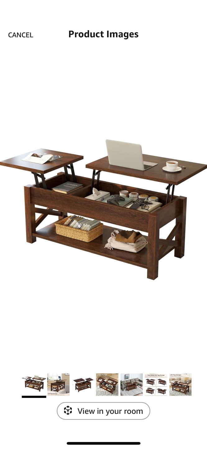 Lift Top Coffee Table with Storage - photo 2