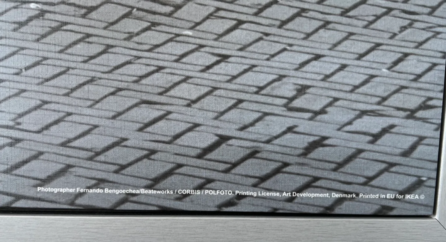 IKEA Amsterdam Canal Black and White Framed Canvas Print image indicator(3)