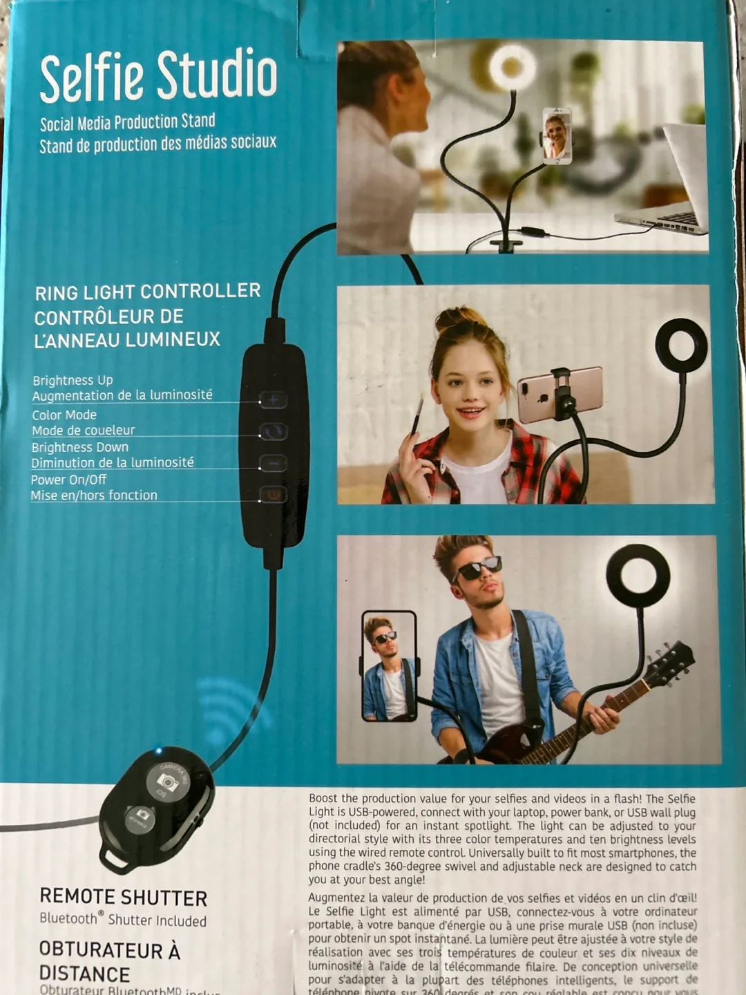 Merkury Innovations Selfie Studio Ring Light Kit image indicator(2)