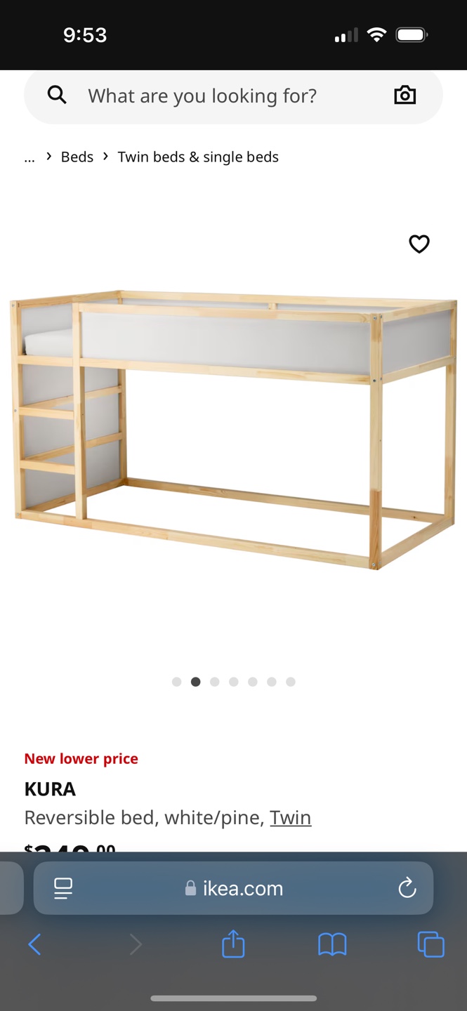 IKEA KURA Reversible Twin Bed - blue/Pine - photo 3