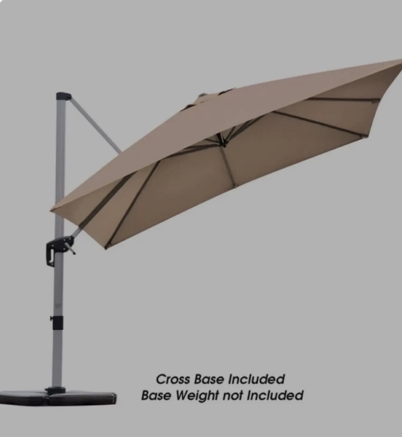 💥New💥Heavy Duty Patio Cantilever large Umbrella - Beige image indicator(6)