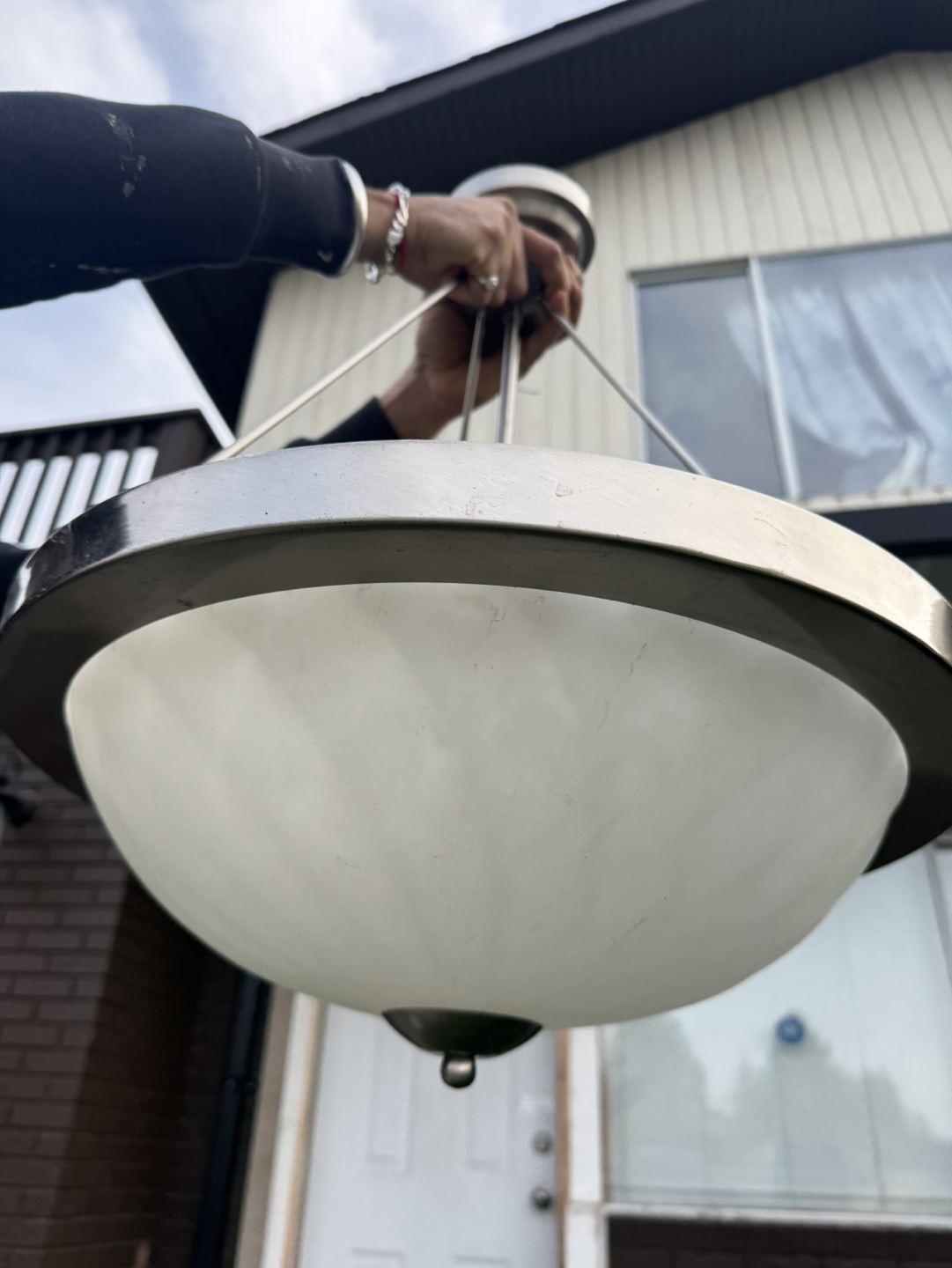 Modern Brushed Nickel Pendant Light Fixture