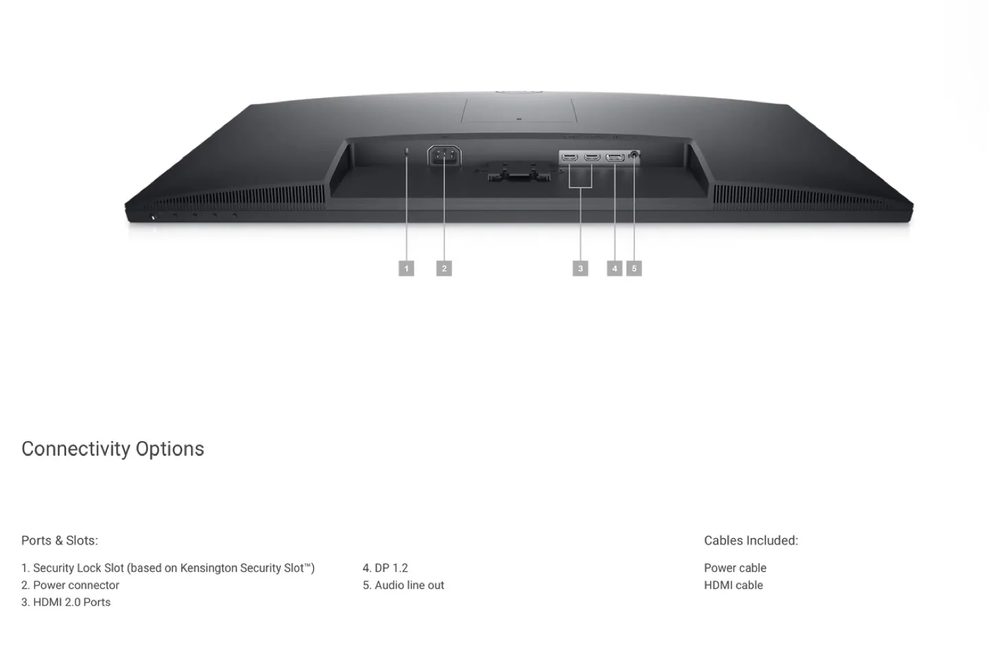 NEW Dell 24 inch Monitor Widescreen Full HD P2422H image indicator(7)