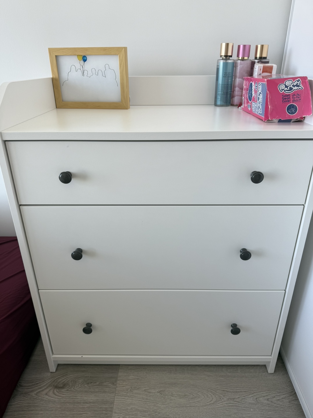 IKEA White 3-Drawer Chest of Drawers