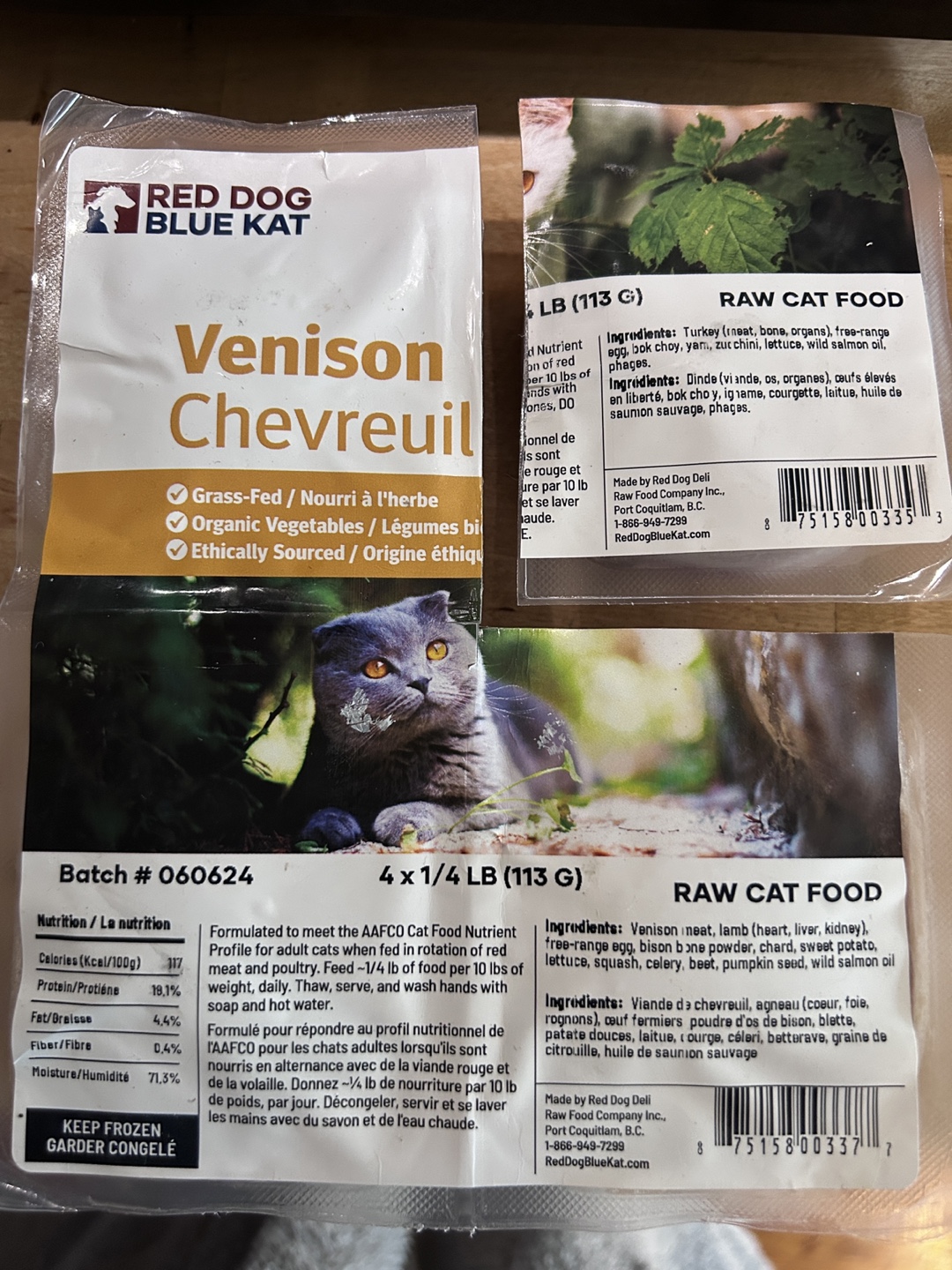 Free - *RAW* Cat Food - Red Dog Blue Kat Brand (sealed, frozen)