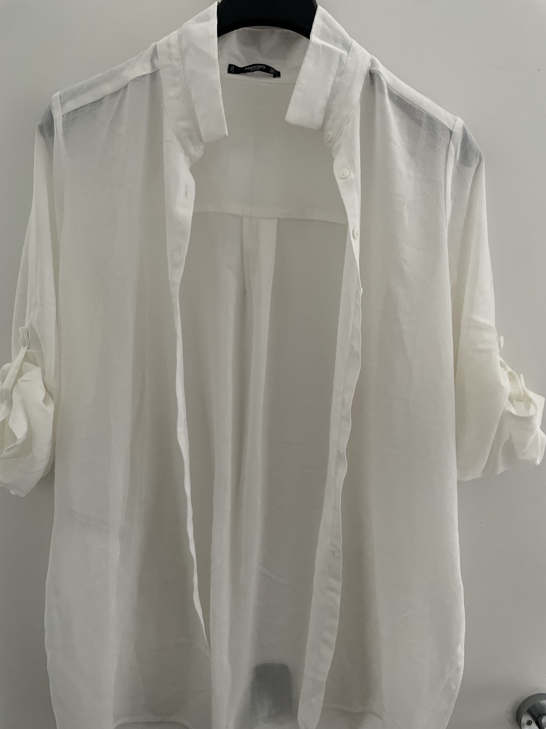 New Mango Basics Women's White Blouse, Size L