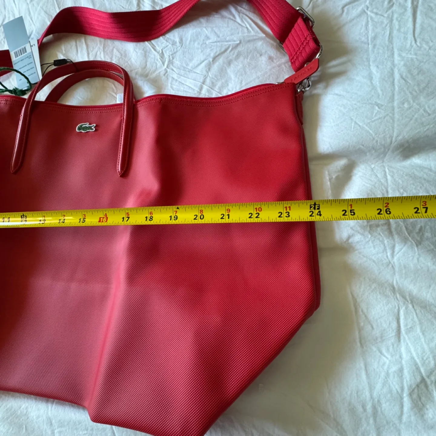 Lacoste Red Travel Shopping Bag image indicator(6)