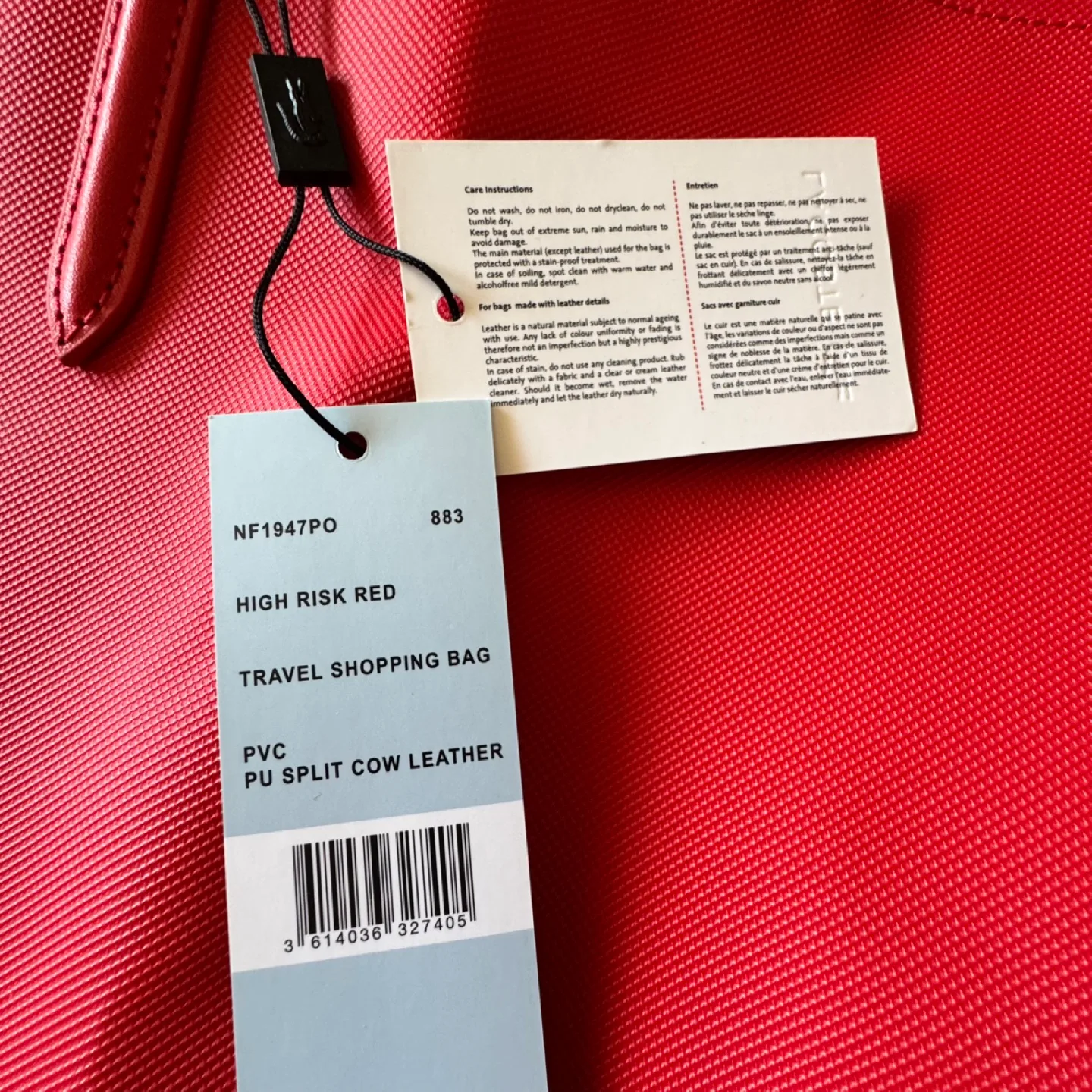 Lacoste Red Travel Shopping Bag image indicator(2)