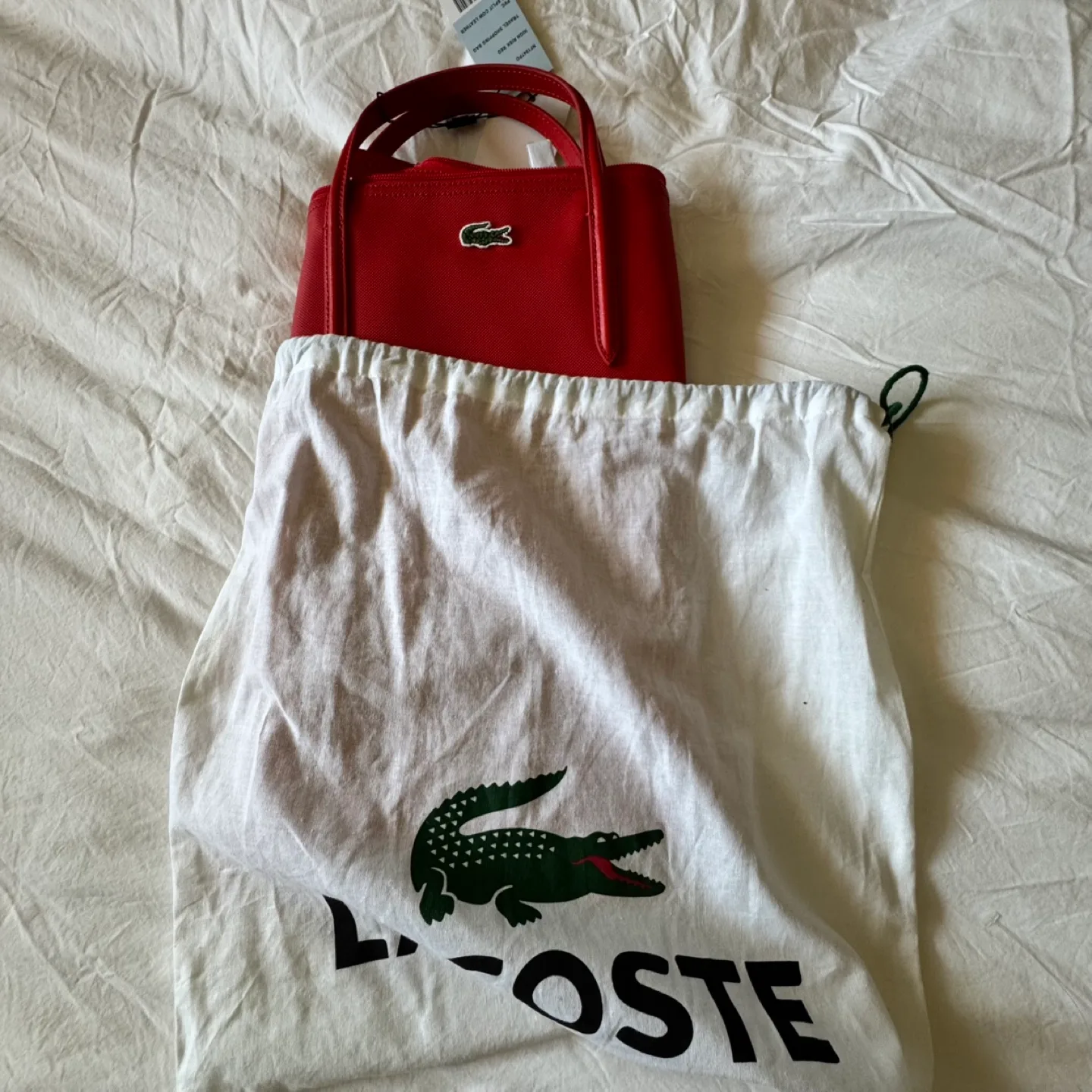 Lacoste Red Travel Shopping Bag image indicator(9)