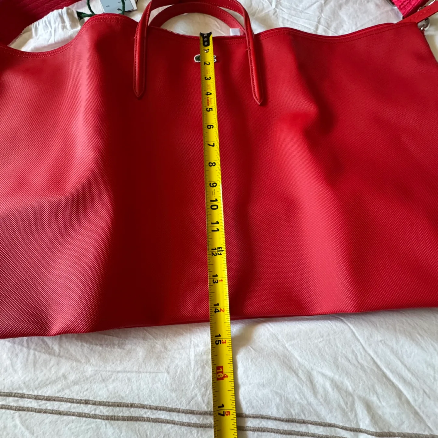 Lacoste Red Travel Shopping Bag image indicator(7)