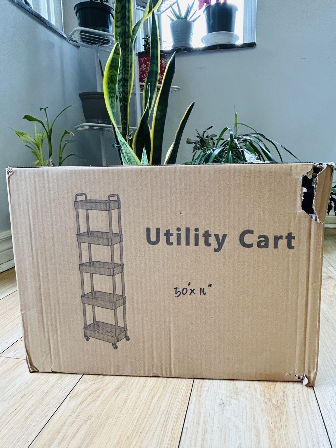 Black 5-Tier Rolling Utility Cart - photo 2