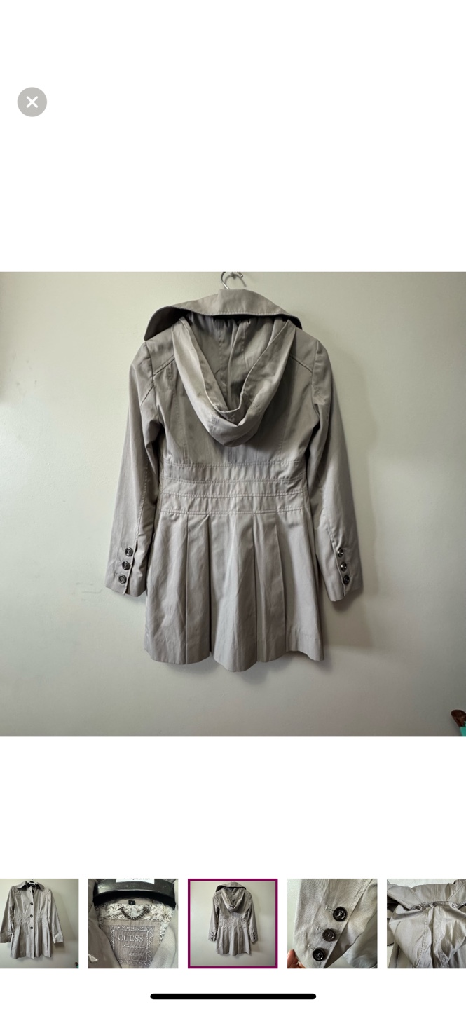 Guess Women's Hooded Trench Coat Size S - photo 3
