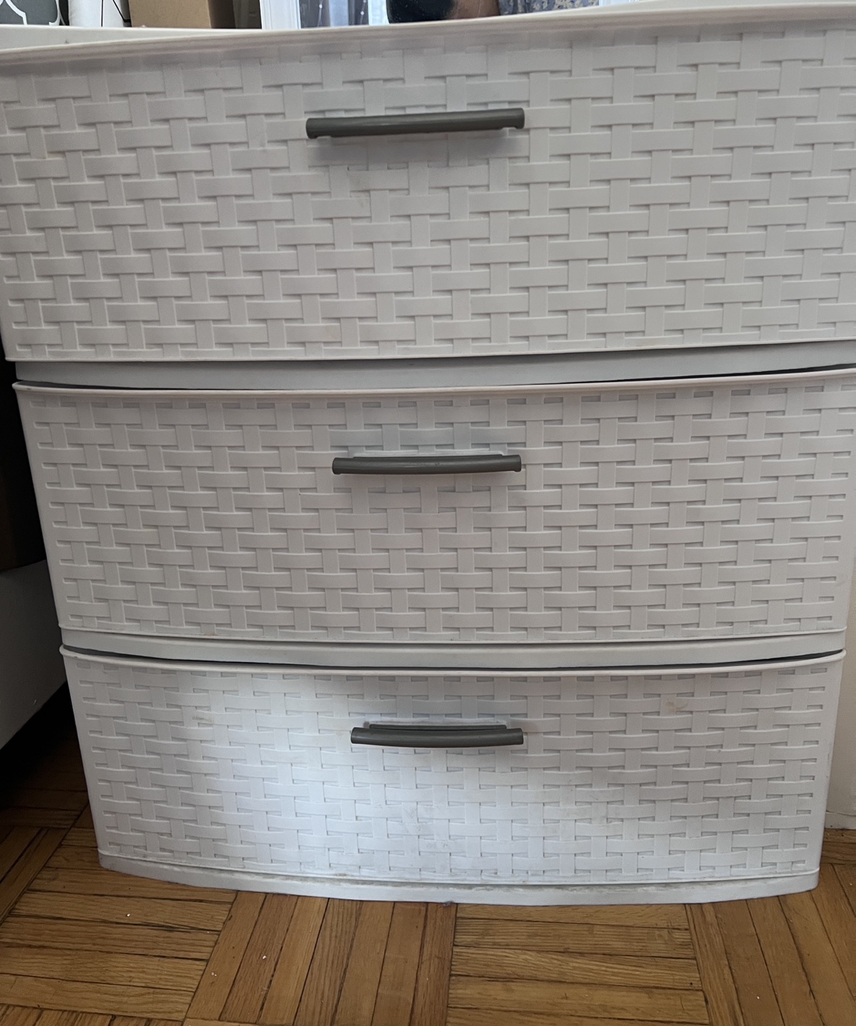 Three-Drawer Plastic Storage Unit