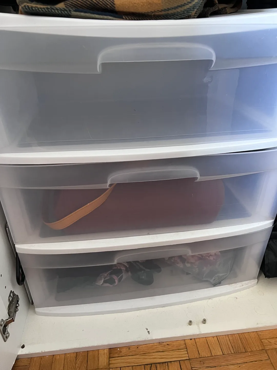 Three-Drawer Clear Plastic Storage Container thumbnail