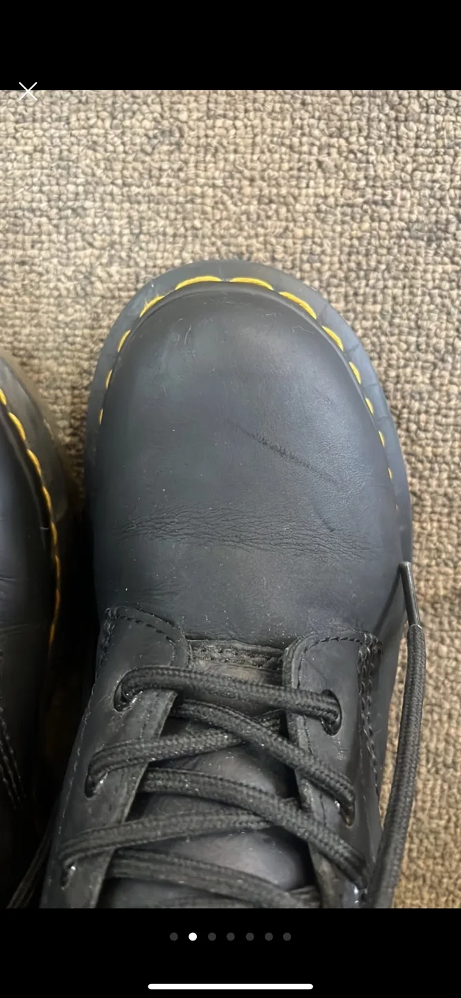 DR. MARTENS 1460 Serena faux fur lined lace up boots size 37 image indicator(2)