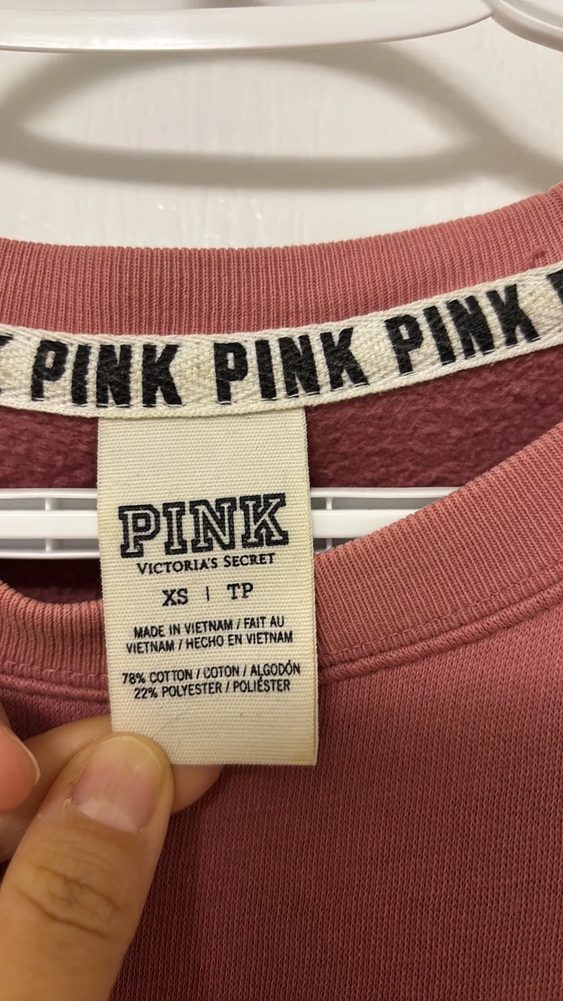 Victoria Secret PINK crewneck sweatshirt sz XS image indicator(3)