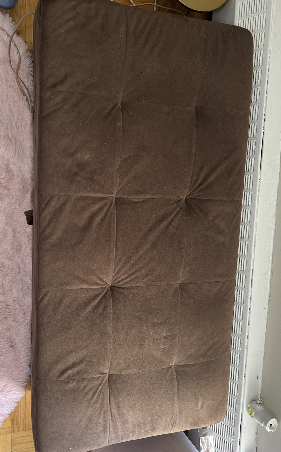 Brown Tufted Storage Ottoman - photo 2