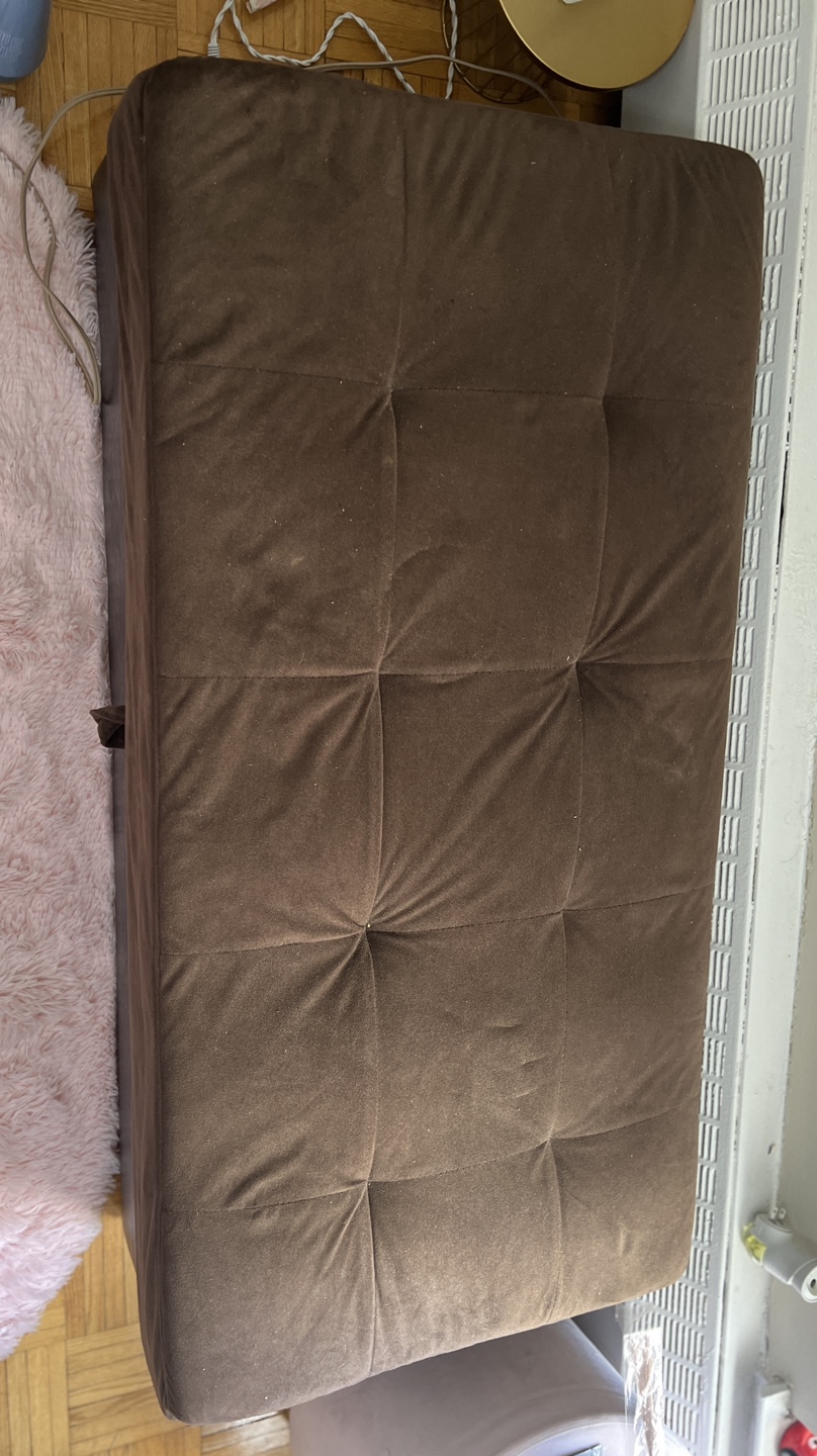 Brown Tufted Storage Ottoman - photo 3