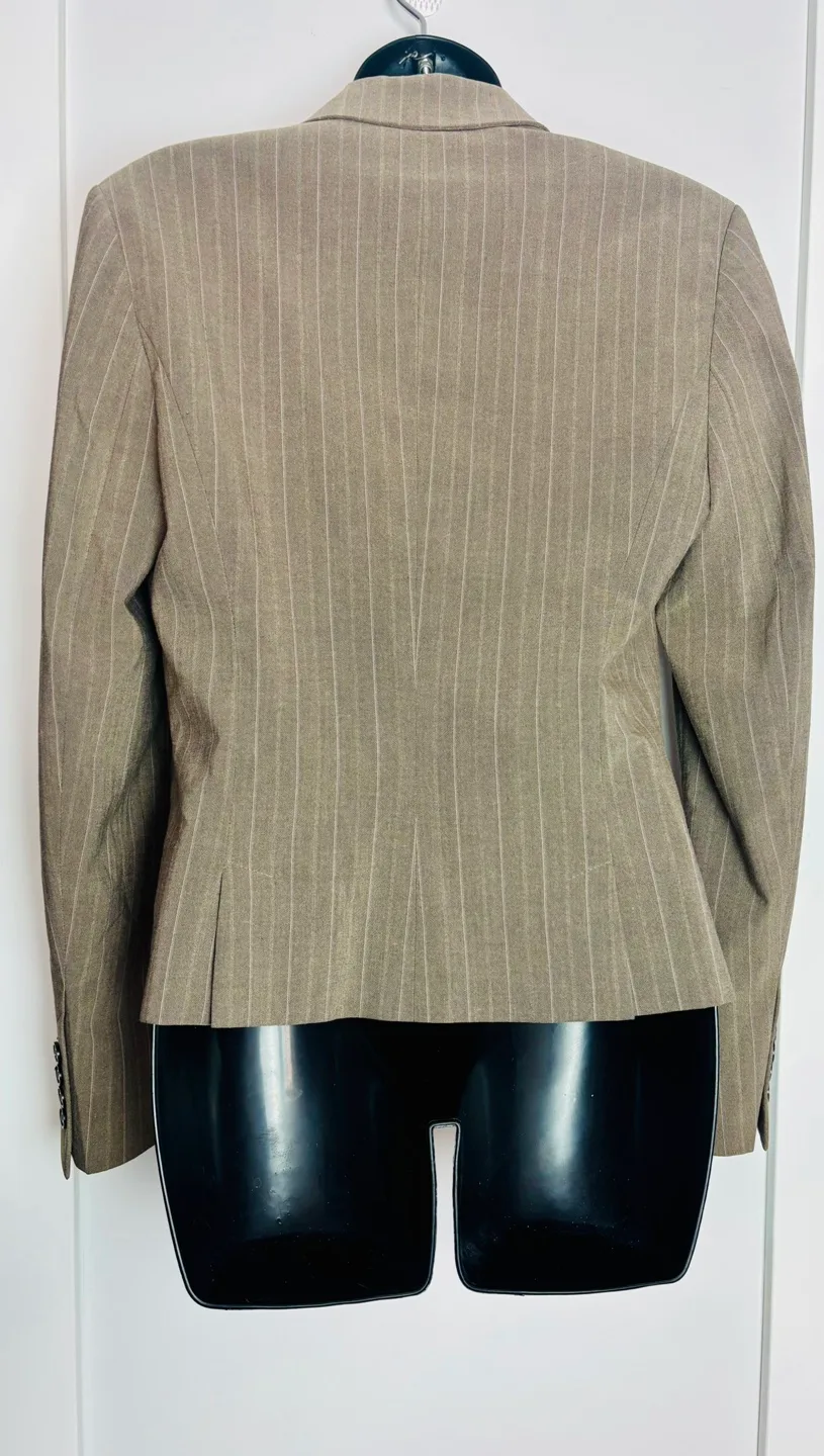 Esprit Tan and Pink Pinstripe Blazer -BNWOT image indicator(4)