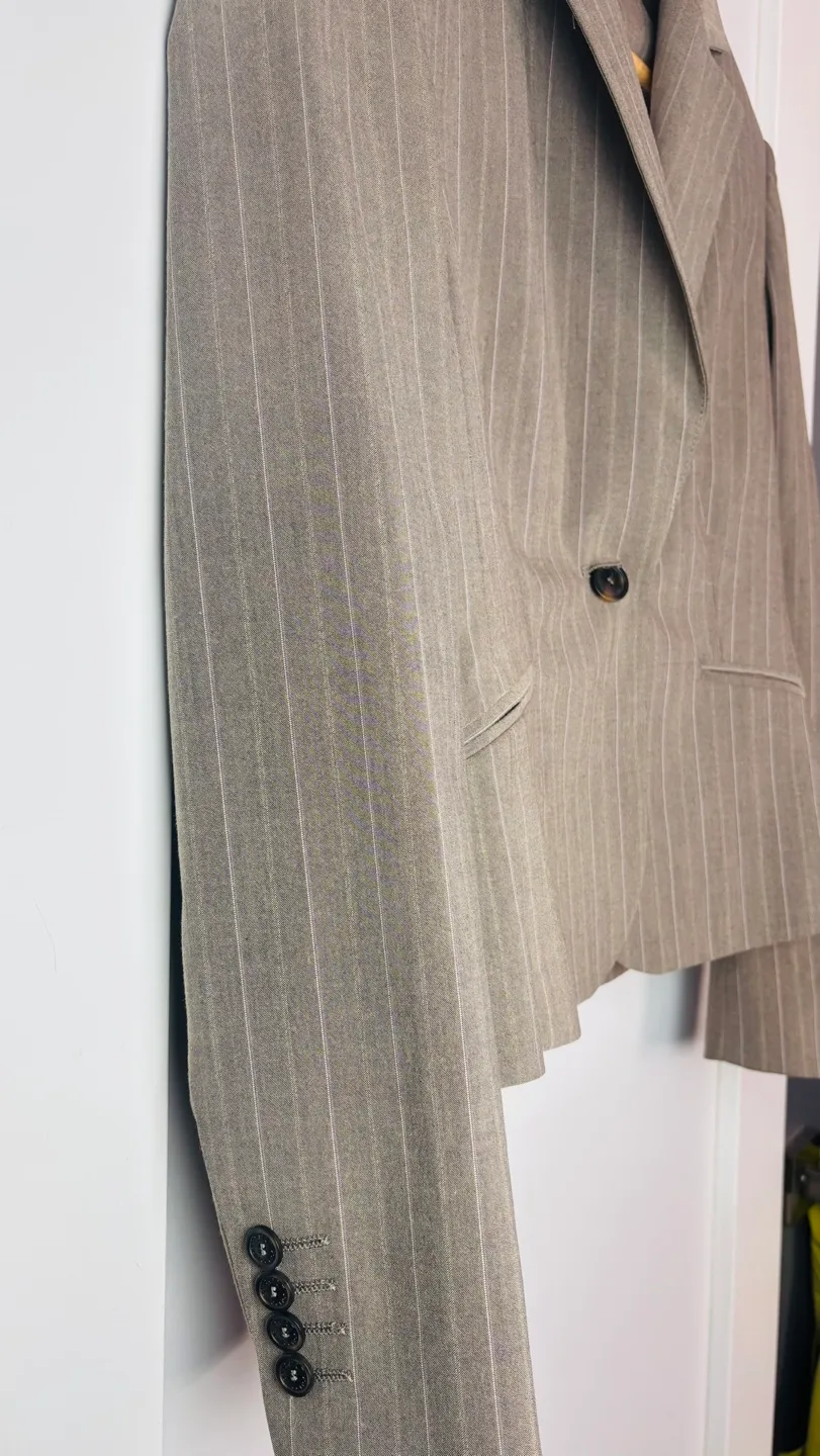 Esprit Tan and Pink Pinstripe Blazer -BNWOT image indicator(7)