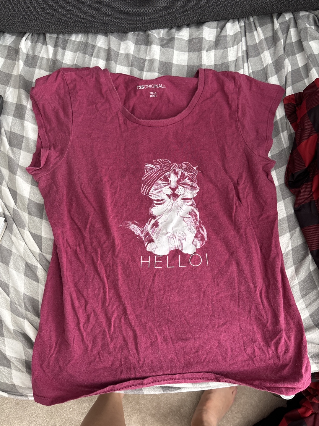 725 Original Maroon Cat T-Shirt