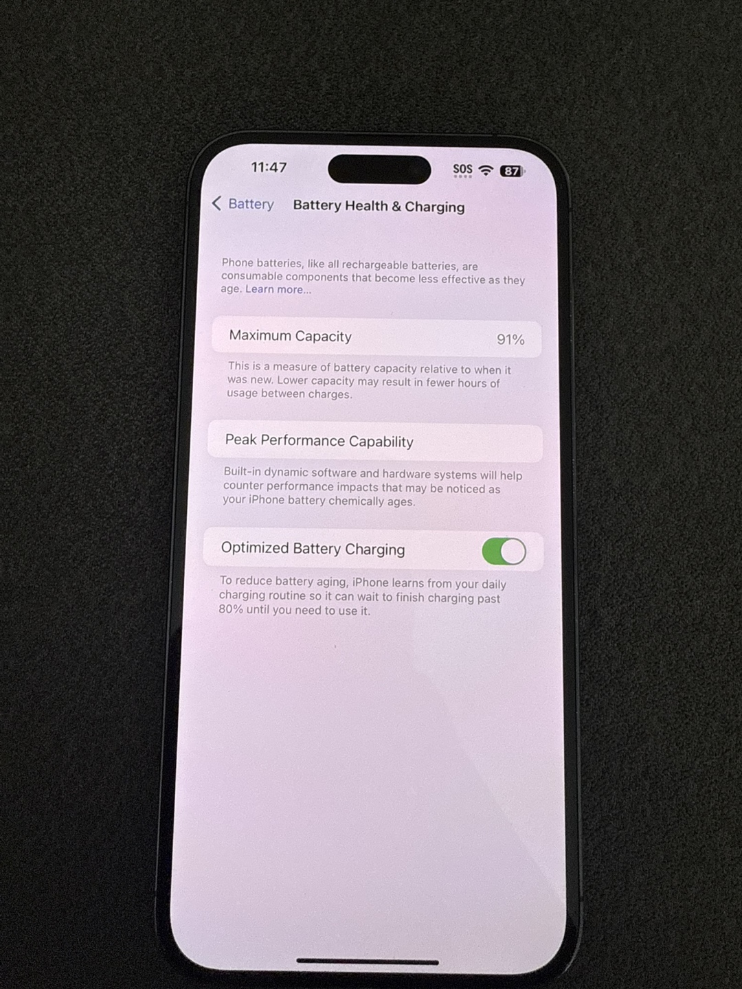 iPhone 14 Pro Max - Deep Purple - 91% Battery Health - photo 3