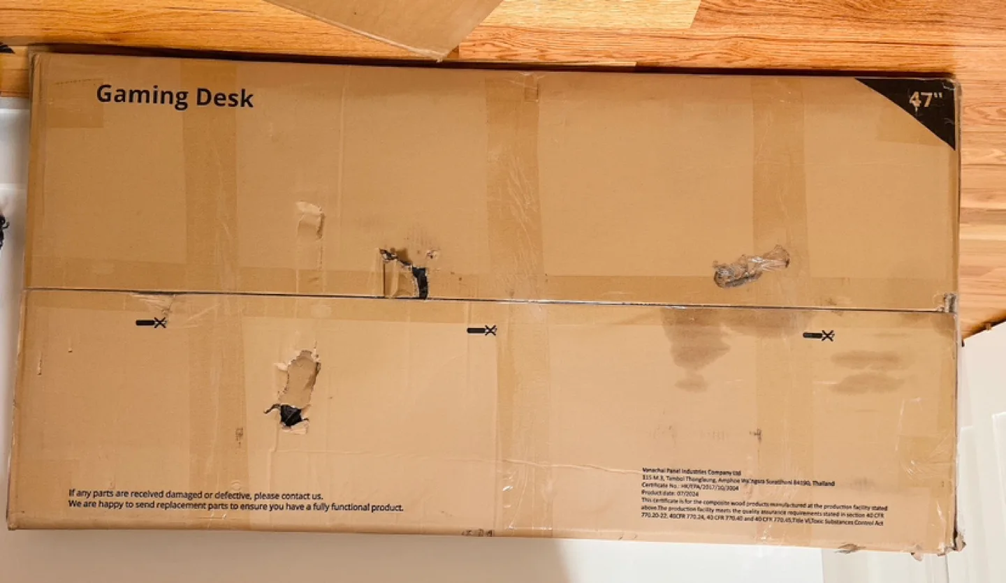 47" Gaming Desk - Black and Red image indicator(3)