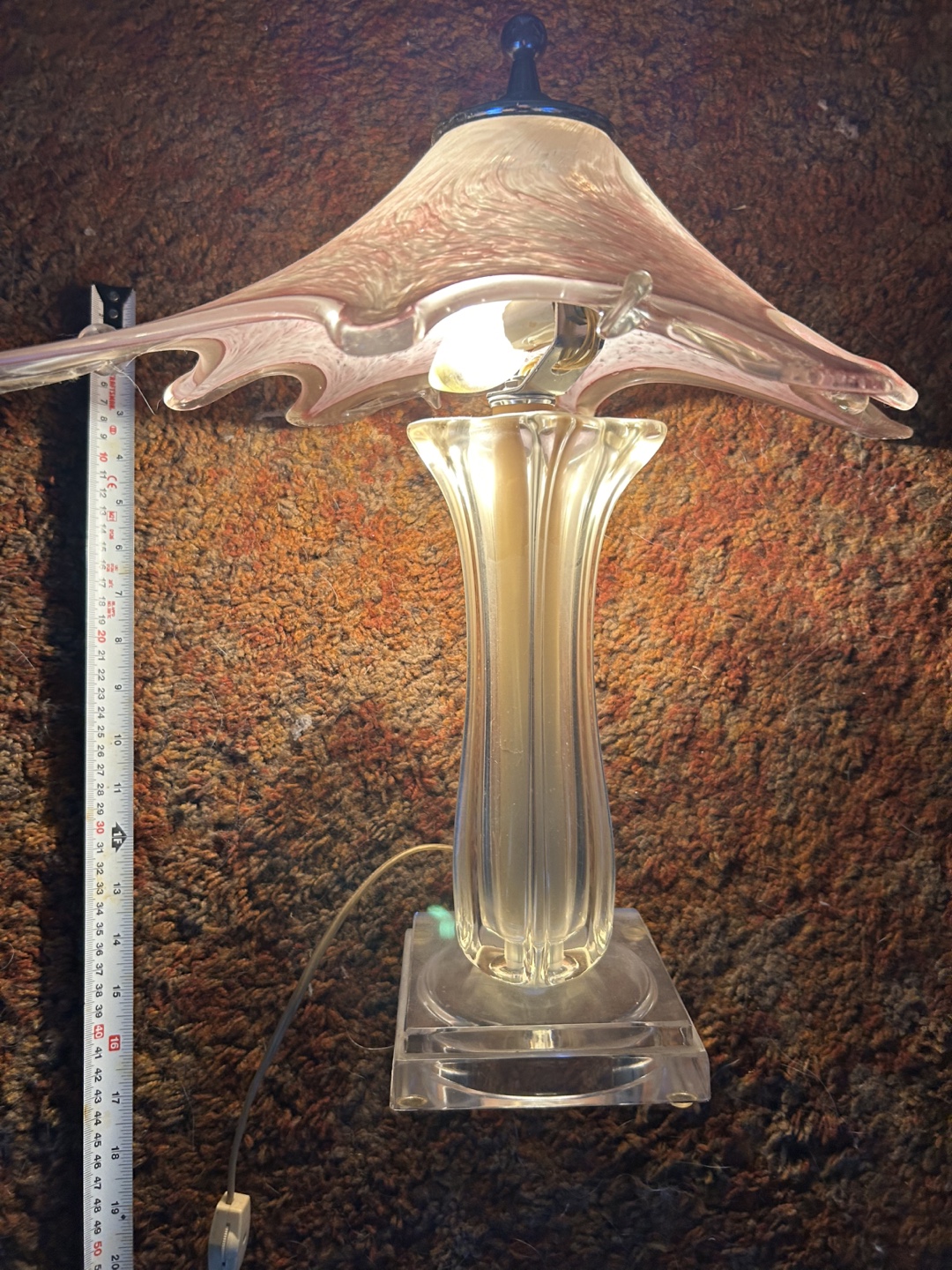 Blown glass lamp