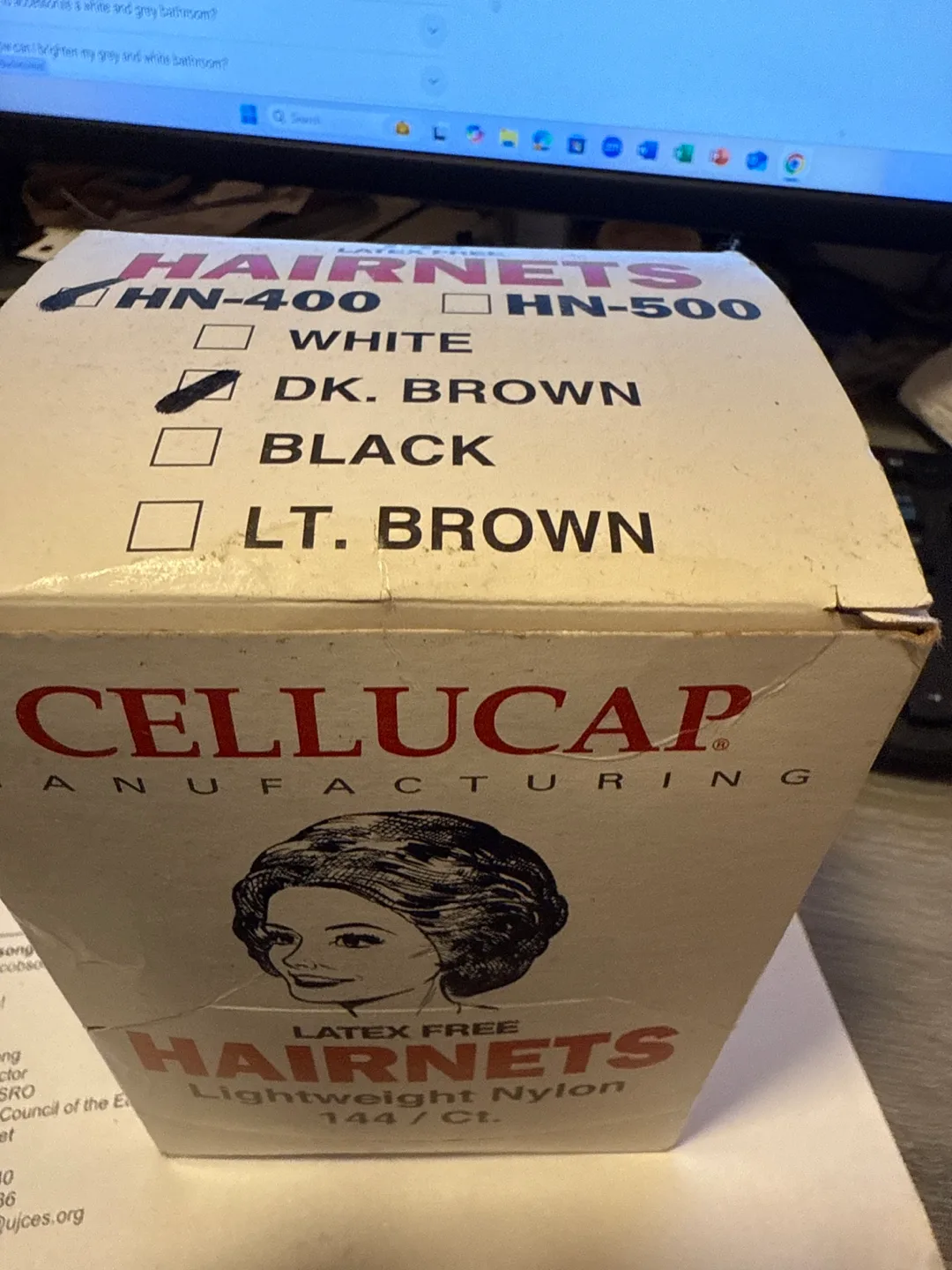 Vintage Cellucap Hairnets - 144 Count - White image indicator(4)