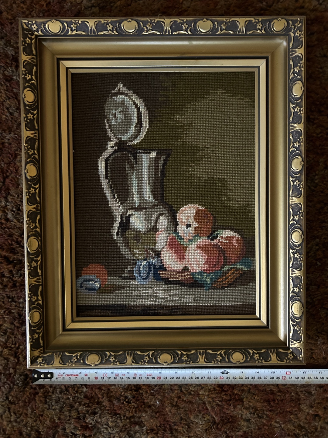 Needle point pot and fruit picture - photo 2