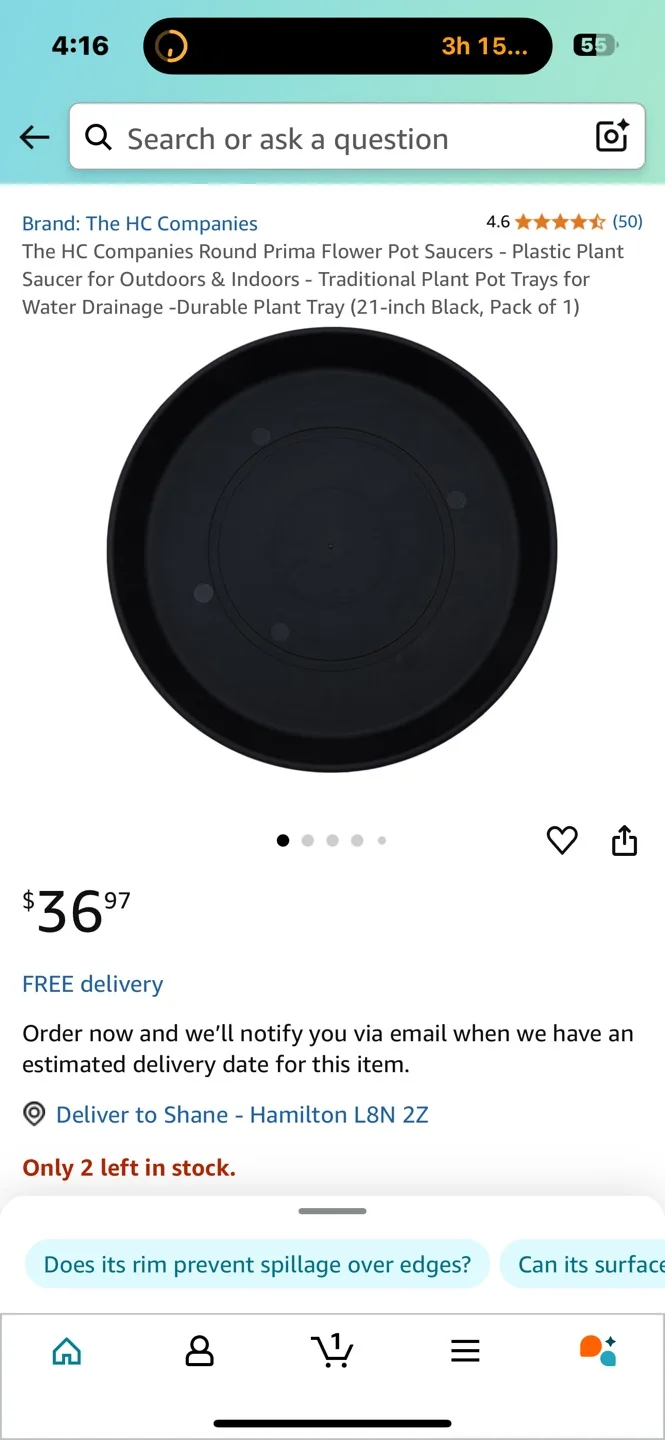 20” Plant Saucer Tray for Planters image indicator(7)