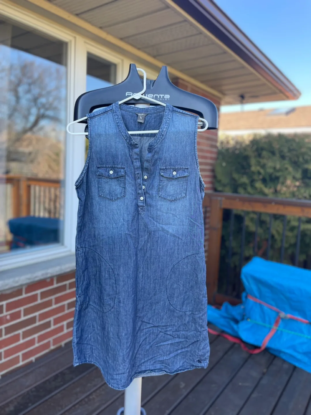Eddie Bauer Denim Sleeveless Dress Size 6 thumbnail