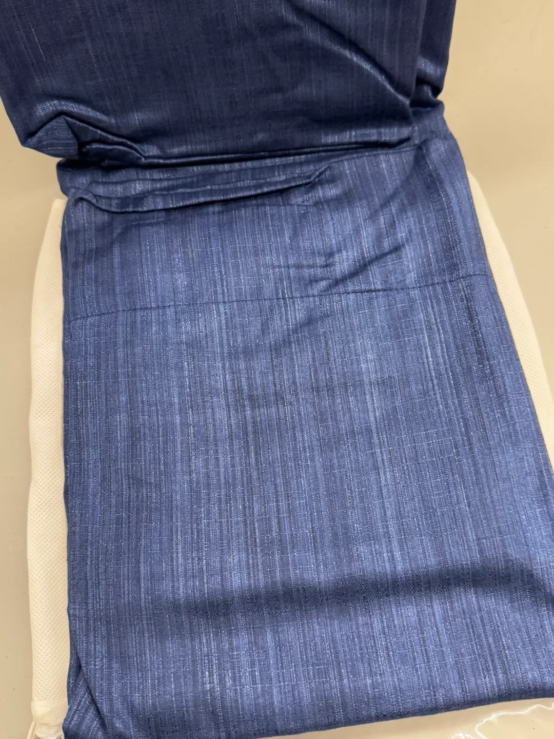 Faux Shantung silk curtain navy blue image indicator(7)