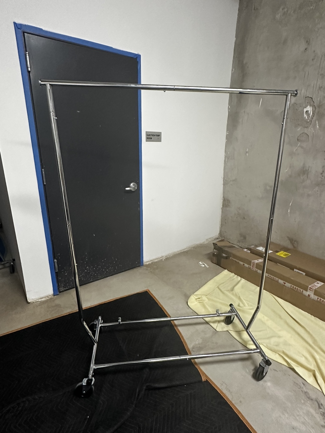 Chrome Rolling Garment Rack