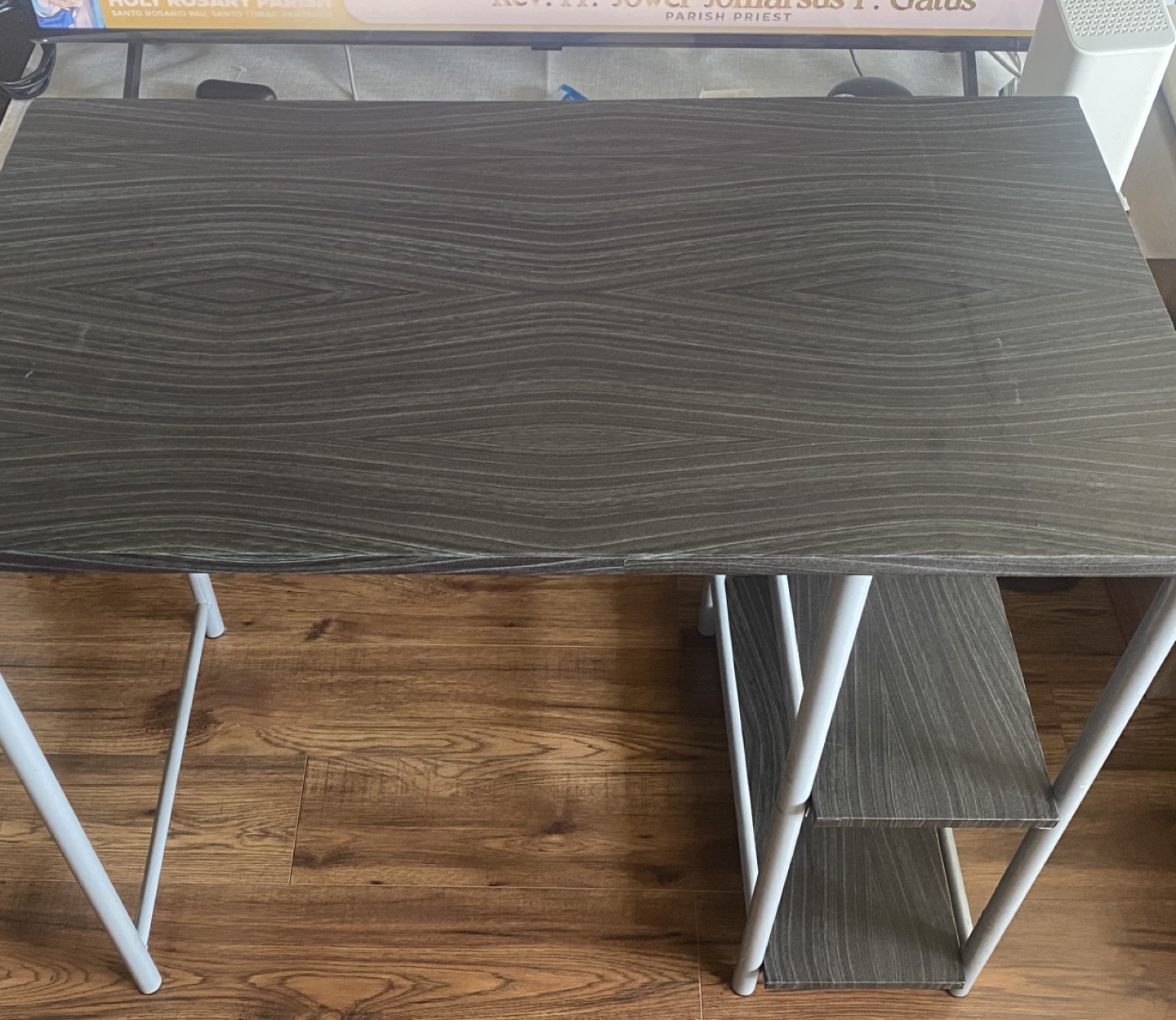 Small Computer Desk with Side Shelves - photo 2