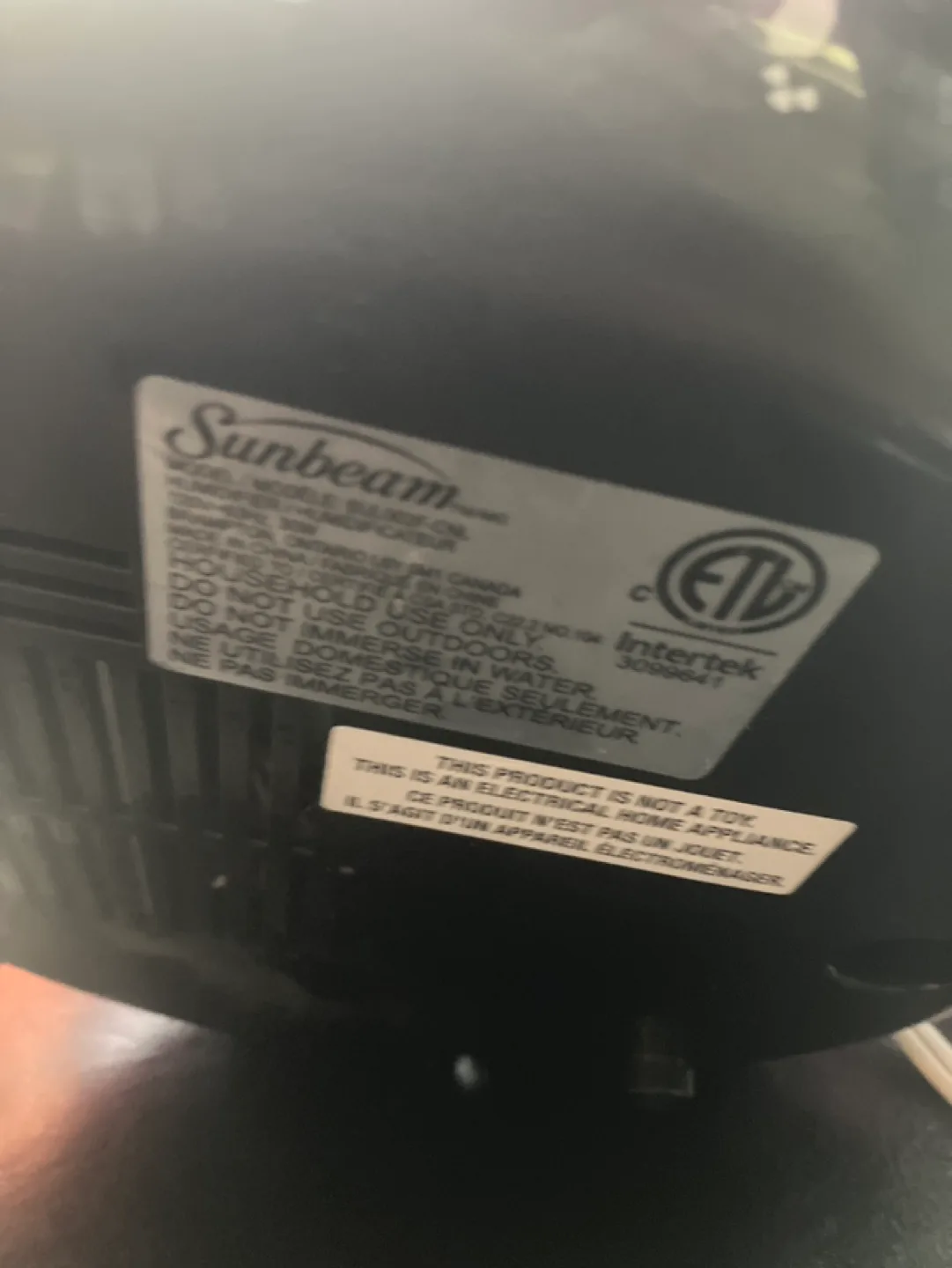 Sunbeam Ultrasonic Humidifier image indicator(2)