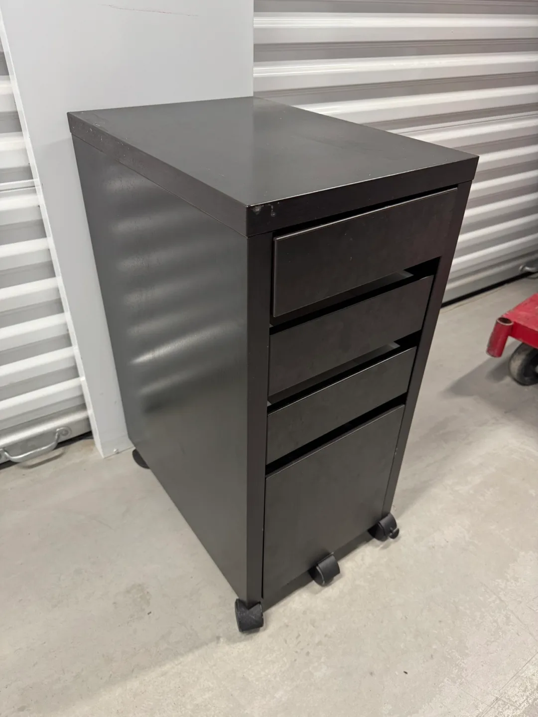 IKEA 4 drawer Black-Brown micke file storage cabinet image indicator(3)