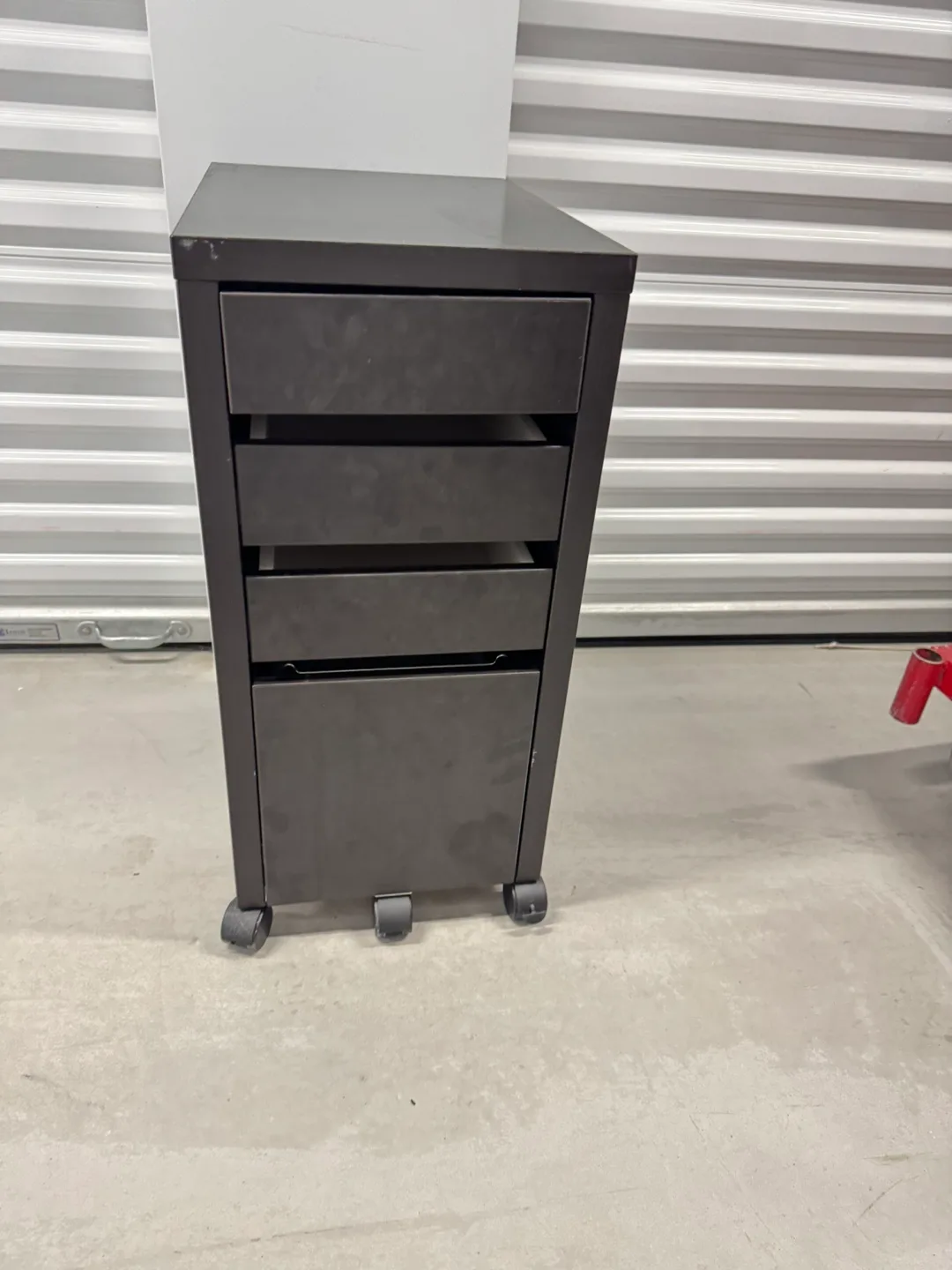 IKEA 4 drawer Black-Brown micke file storage cabinet image indicator(6)