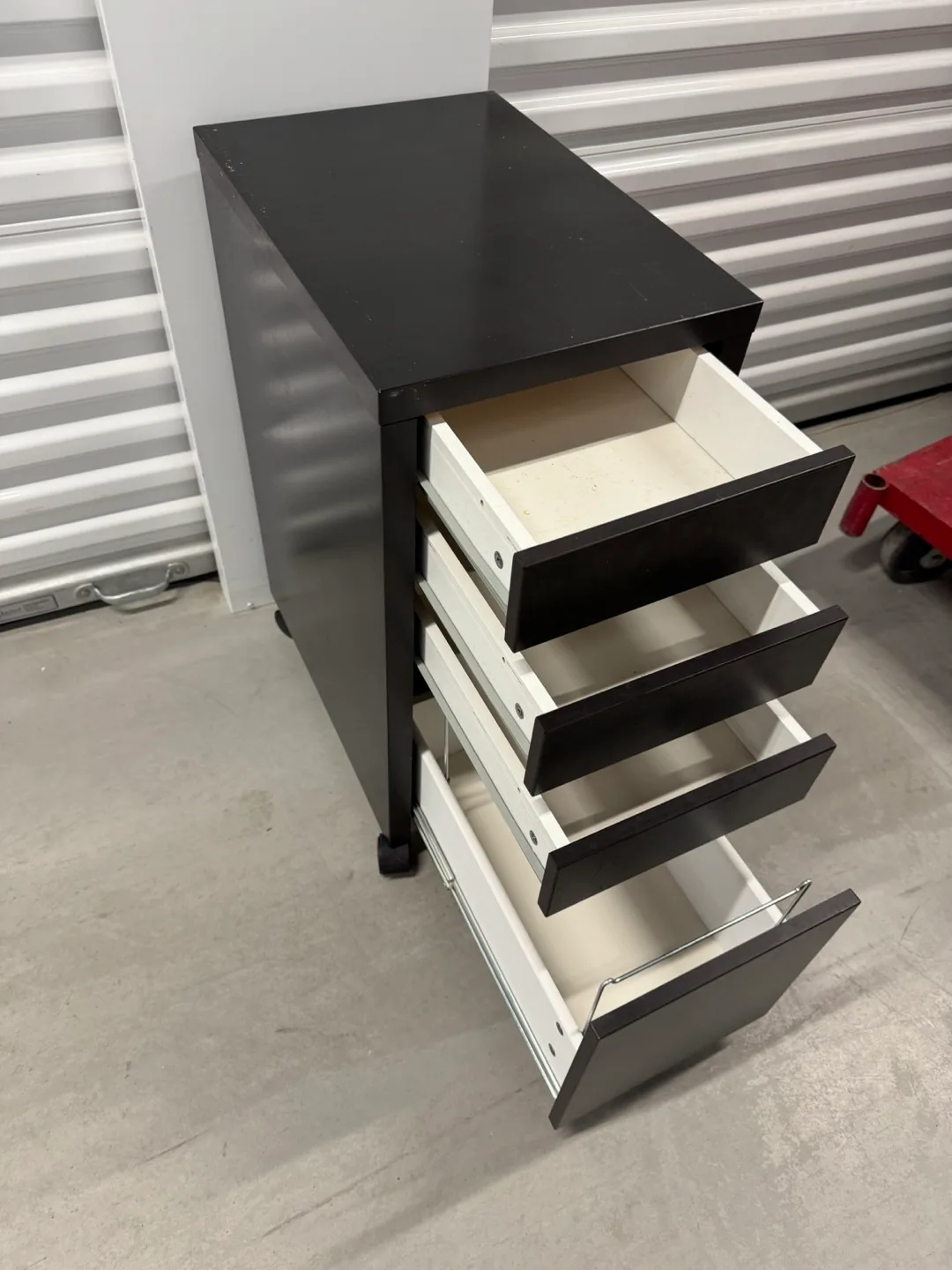 IKEA 4 drawer Black-Brown micke file storage cabinet image indicator(4)