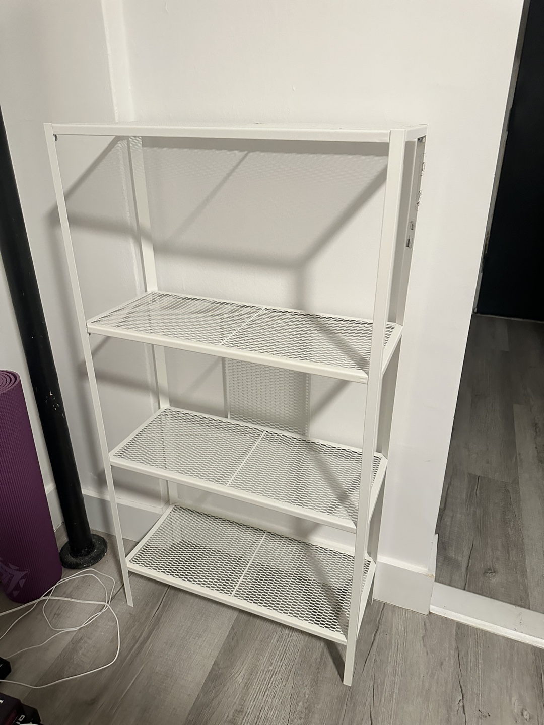 IKEA White Metal Shelving Unit