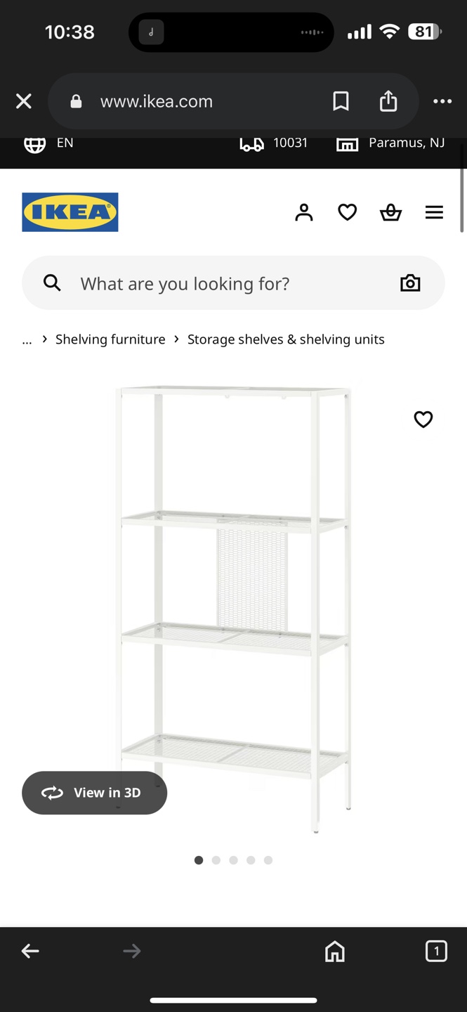 IKEA White Metal Shelving Unit - photo 2