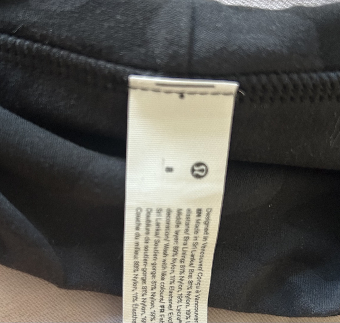 Lululemon Align Bra - Black Camo - Sz 8 - photo 3
