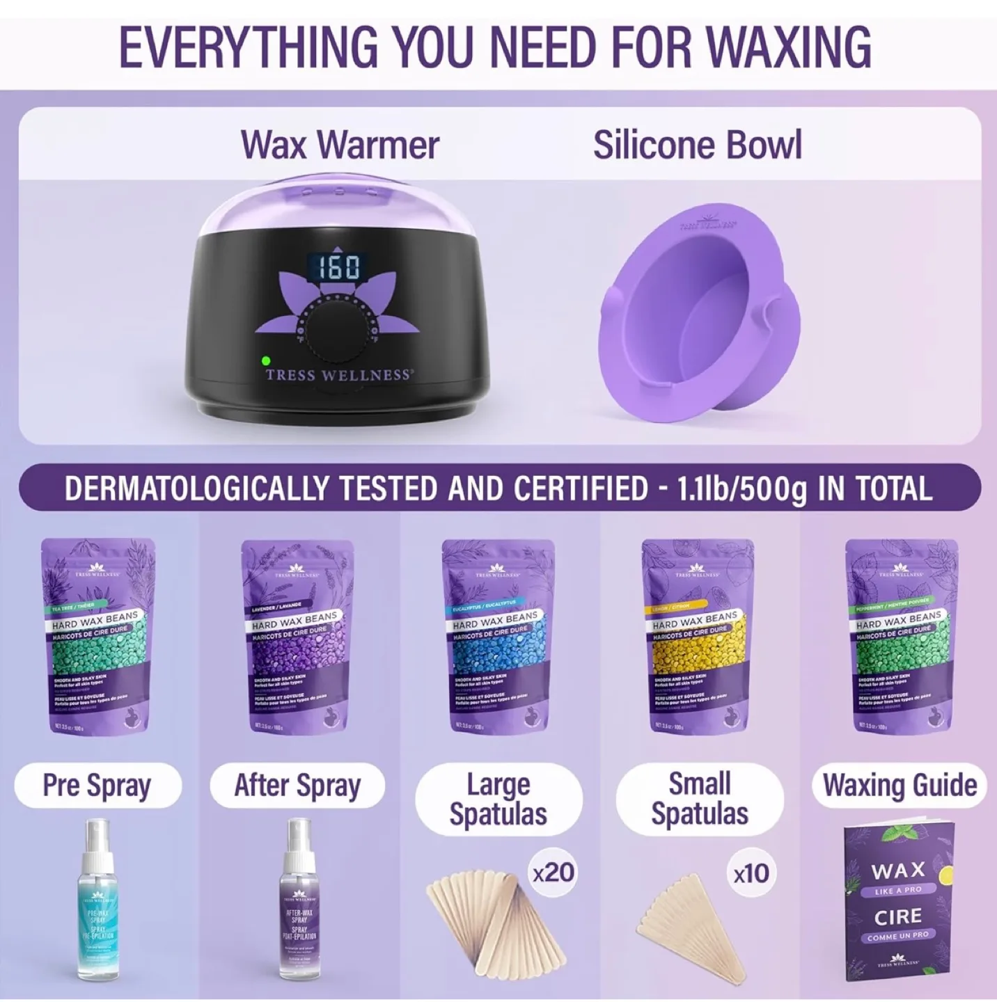 Tress Wellness Hard Wax Bean Kit with Warmer image indicator(2)