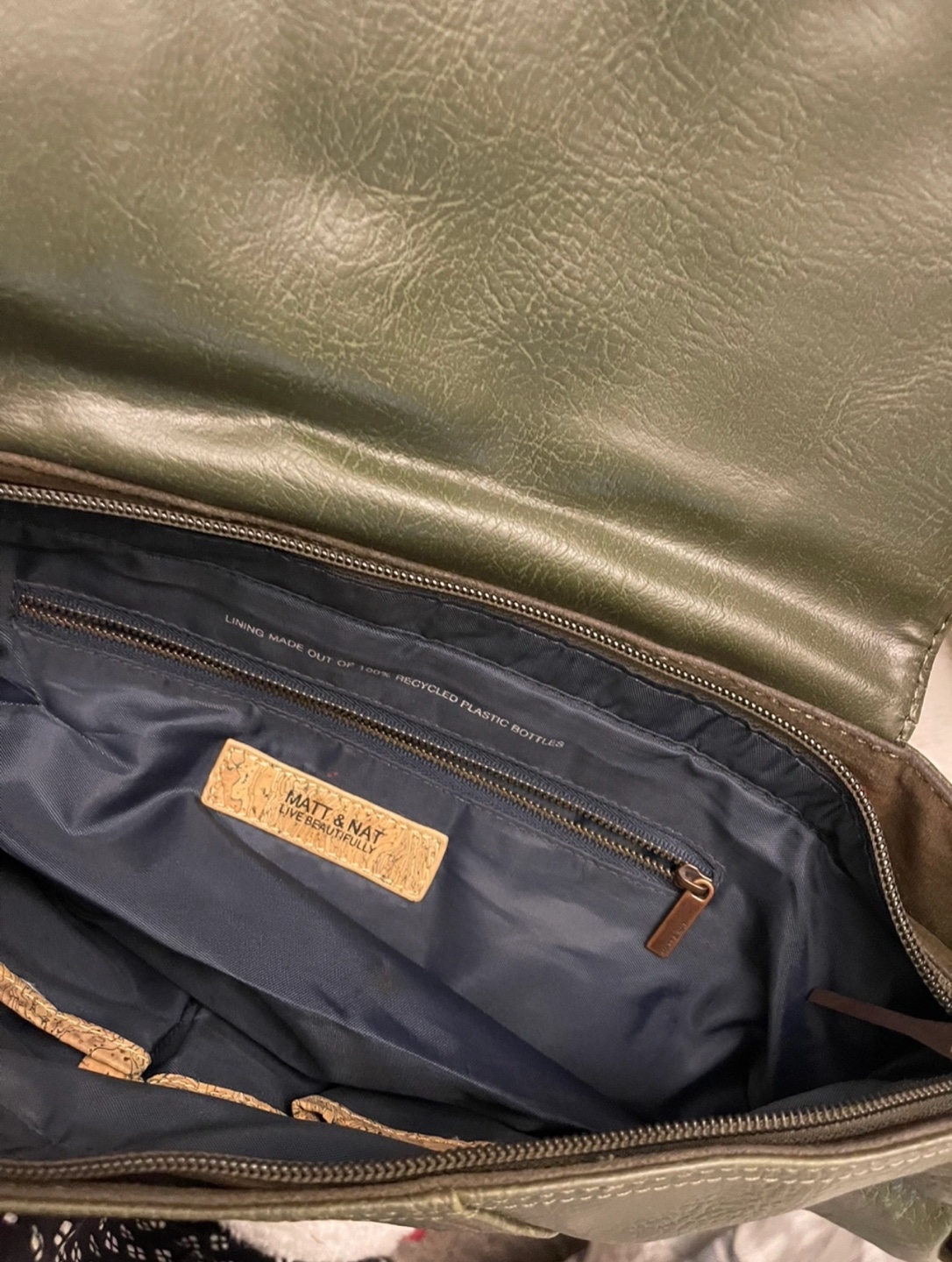💚Matt & Nat Olive Green Leather Handbag - photo 3