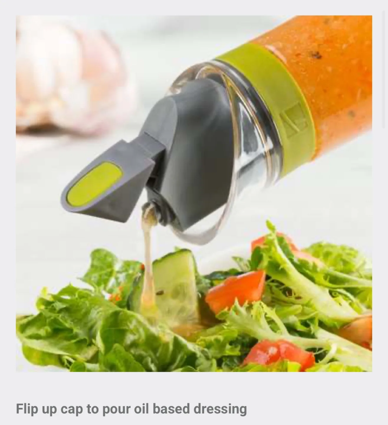 10 oz Salad Dressing Bottle with Flip-Up Cap image indicator(5)
